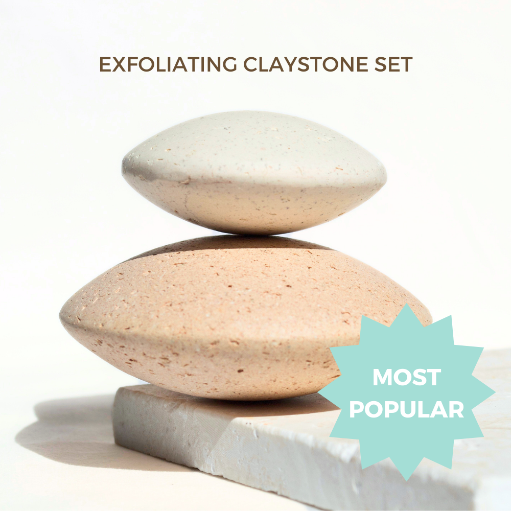 Pryshan Exfoliating Clay Stone Set